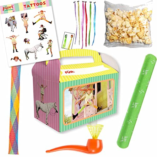 Gefüllte Wundertütenbox Pippi Langstrumpf // Mitgebsel Pippi Langstrumpf // Wundertüte Mädchen // Kindergeburtstag Pippi Langstrumpf