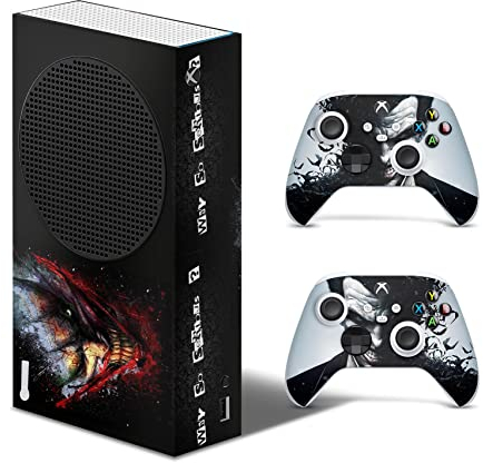 GNG Xbox Series S Konsolen-Gehäuseaufkleber, Motiv: Joker inklusive 2er-Set mit Aufklebern für Controller