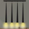 bamyum Galway Pendelleuchte Esstisch 4 Flammig Schwarz, Hängelampe Esstisch Vintage, Esstischlampe Lampenschirm Hängelampe Schwarz, Pendelleuchte Esstisch Wohnzimmer Esszimmerlampe Modern Café Bar
