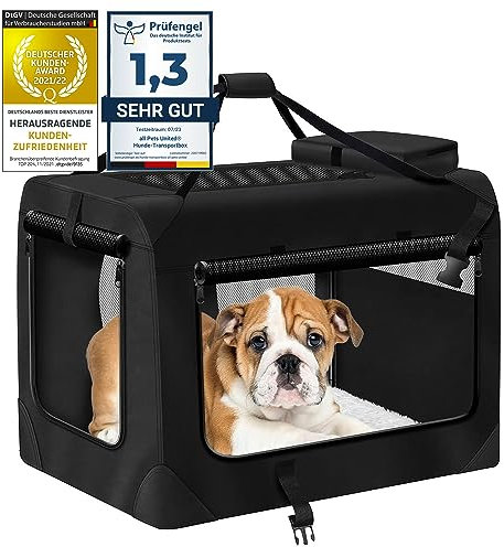 Hunde-Transportbox Tier Hundebox Transporttasche faltbar Hundetasche Haustier-Transport Atmungsaktiv & Wasserabweisend für Hunde & Katzen (XXXL - 102x69x69 cm)