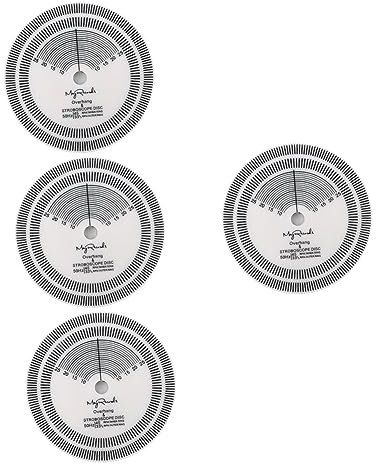 Hemobllo 4 Stück Geschwindigkeit Messung Für Schallplatten Spieler Kalibrierscheibe Plattenspieler Kalibrieren Disc-kalibrierungsdisk Drehscheibe Grammophon Aufzeichnung Acryl Weiß Vinyl