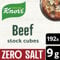 Knorr Zero Salt Beef Stock Cubes lactose- and gluten-free for delicious, zero-salt beef dishes 192x 9 g