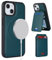 ELTEKER Hülle für iPhone 13 Handyhülle iPhone 14 mit Kartenfach Magsafe Wallet Magnetischer Kartenhalter Handy kreditkartenetui mit Ständer,Klapphülle Schutzhülle für iPhone 13/14-dunkelgrün