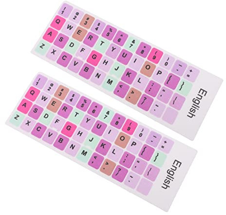 Gatuida Convert Your Keyboard to English 2 Sheets of Stickers Us Layout Non-slip Abs for Comfortable Typing