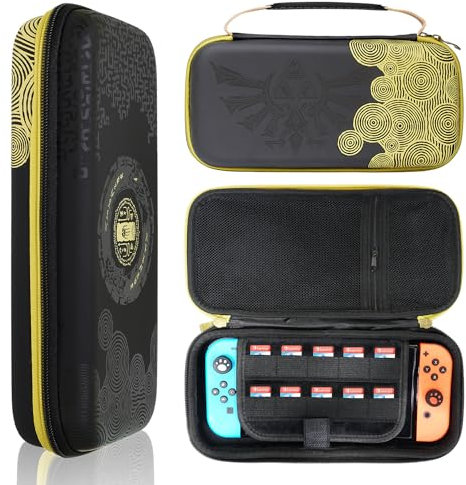 WGVSVLK Tasche für Nintendo Switch und Switch OLED (Zelda Tears of The Kingdom Thema), Switch Pro Gamepad Tasche, Harte Tragbare Reisetasche, Tragetasche für Switch/Switch OLED (Switch Tasche 3)