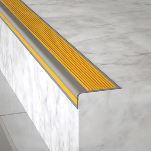 Treppenkantenprofil Treppenprofil L-Form Flexible Gummistufen Elastischer Kantenschutz - Eckenschutz Kantenschutzprofil Wasserdicht Eckenschoner Geeignet für Außen- und Innentreppen. ( Color : Orange