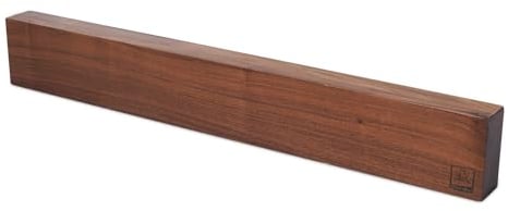Zayiko Magnetleiste aus Nussbaumholz, 50cm x 7cm, XL Messerhalter für bis zu 10 Messer, Magnetische Holzleiste, Messerbrett, Lange Messerleiste aus Holz, Einfache Montage