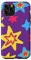 Hülle für iPhone 11 Pro Etui Purple Stars Space Funky Psychedelic für Jungen und Mädchen
