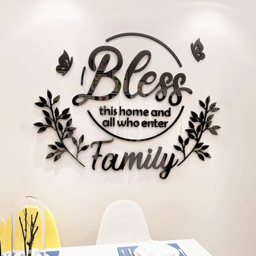 3D Wandtattoo Küche Wandaufkleber - Wandtattoo Küche Selbstklebend Wanddeko Wohnzimmer Aufkleber Wandsticker Fototapete Sprüche Wandaufkleber (Schwarz, 76 * 100cm)