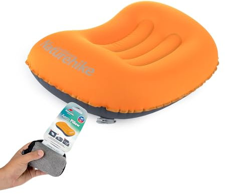 Naturehike Aeros Reisekissen TPU Ultraleicht Aufblasbares Wasserfest Komprimierba Camping Kissen Schlafen Nacken für Strand Wandern Backpacking（Orange ）
