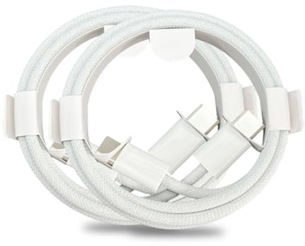 Para iPhone 16 cable USB C [paquete de 1 m + 1 m], cable C a c para iPhone 15 Plus Pro max material de tela del cable del cargador, para iPad MacBook cable de carga rápida de línea tipo c a tipo c