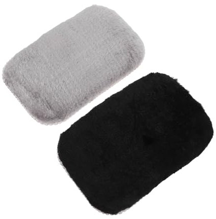 minkissy 4pcs Plush Shoe Gloves Multifunctional Brush Wipe for Leather Bag Shoes Random Color