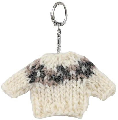 ICEWEAR Schlüsselanhänger Wollpullover mit isländischem Muster (Weiß)