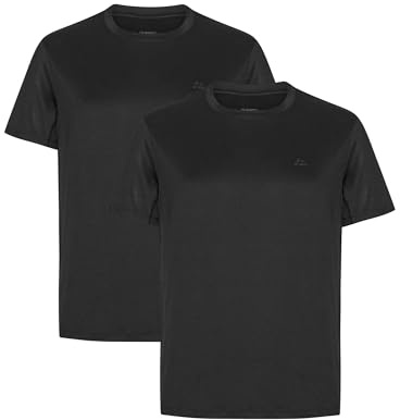 DANISH ENDURANCE Sport T-Shirt Herren, Atmungsaktiv, 1er & 2er Pack | Laufshirt aus recyceltem Polyester, Leicht, Atmungsaktiv & Schnelltrocknend mit Stretch für Laufen und Fitnessstudio