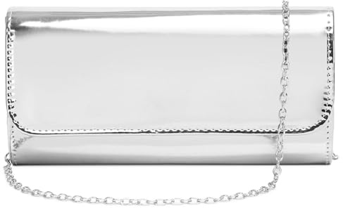 DETARA Patent Leather Envelope Clutch Womens Evening Handbag Stylish Shoulder Bag Purse for Christmas Wedding Party Prom