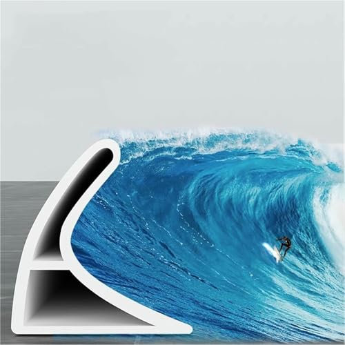 LYJYUJIE Shower Water Dam, 3.2-8.2ft Collapsible Shower Threshold Water Dam, Tall Shower Barrier, Water Stopper for Kitchen Sink, Countertop, Corner Shower~/