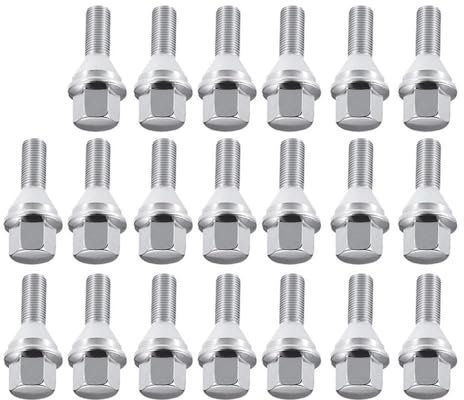 Siuku Dadi Ruota Compatibile con Dodge per Dart 2013-2016 Bulloni per Ruota Auto M12x1,25 6511051AA