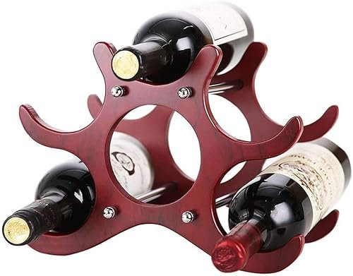 Porte-Bouteilles de vin en Bois If européen pouvant accueillir 6 Bouteilles de vin, Support de Table décoratif pour Le Stockage du vin (Taille : 29 x 16 x 22 cm)