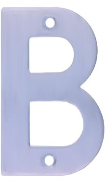 Amig - Letra B de Acero Inoxidable para Atornillar en Interior y Exterior - 100 mm - Resistente - Para Portales, Paredes o Fachadas - Acabado Plateado
