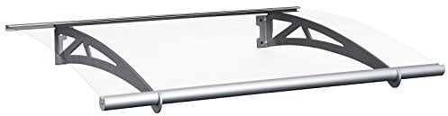 Outsunny Door Awning Canopy Window Rain Shelter Cover Front Back Porch Window Shade Aluminium Bracket 120cm x 90cm