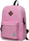 VASCHY Schulrucksack, leicht, wasserabweisend, Rucksack für Herren, Schulranzen, Damen, Kinder, Jungen, Freizeit, für Mädchen, Schule, Schule, Jugendliche, College, Business, Reise, Rosa, M, Rucksäcke