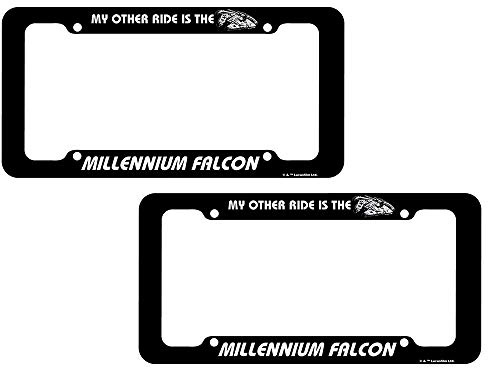 Chroma Nummernschildrahmen Star Wars Millennium Flacon, Schwarz, 1 Paar