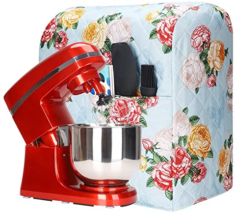Kitchenaid Mixer Covers Compatible with 6-8 Quarts Kitchenaid Mixer, Fits Tilt Head & Bowl Lift Models,Mixer Covers with Flowers Printing and Pocket, Pioneer Woman Kitchen Accessories
