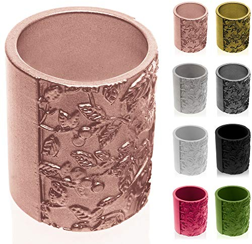 CONCRETTE Macetero de Cemento, de hormigón, de 7,5 cm de diámetro, 17 Colores, Rose Gold, 11x9x9 cm (5907699078530)