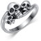 Totenkopf Ring Sterling Silber Schädel Totenkopf Ringe Schmuck Geschenk für Damen（6）