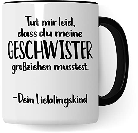 Tasse Papa Mama lustig - Geschwister Sohn Tochter Witz Geschenk-Idee für Eltern