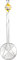 Professional Stainless Steel Long Handle Round Skimmer 17x57cm