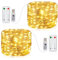 LED Lichterkette Weihnachtsbaum, 2 x 150LEDs USB Kupferdraht Lichterkette mit Fernbedienung 8 Programm Timer Kupferdraht Lichterkette Innen für Zimmer, Party, Hochzeit