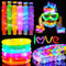 LED Pop Tubes, 12 Stück LED Leuchtstäbe Knicklichter Kinder, Knicklichter Party Set LED Pop Tubes Fidget Toys Knicklichter Party Deko, LED Spielzeug Mitgebsel Kindergeburtstag ab 4 5 6 7 8 9 10 Jahre