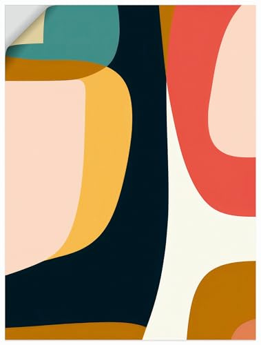 ARTland Wanddeko Wandtattoo selbstklebende Vinylfolie 45x60 cm Abstrakt Design Farbe Retro 70er Jahre Minimalismus U4WV