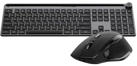 JLAB Work Bundle DE-Layout JBuds Mouse & Epic Keybord Verbindung über Bluetooth oder USB Dongle, Ergonomisches Design