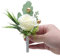 SYSUII Boutonniere Hochzeit Rose - 2 Stück Rose Boutonniere Ansteckblume Hochzeit Braut Rose Blumen Anstecker Hochzeitsbrosche für Braut Brautjungfer Gäste Herren Damen Party -Weiße