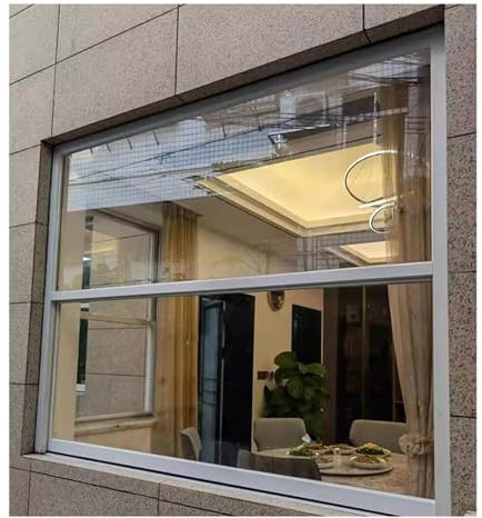 Schiebefenster Kippfenster, Aluminium-Flügelfenster, Horizontale Schiebefenster Mit Gehärtetem Glas, Isoliertes Kellerfenster, Notausstiegsfenster Für Badezimmer(85X130CM)