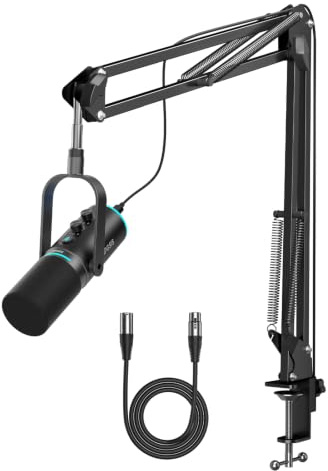 PUPGSIS XLR/USB Dynamic Podcast Microphone for Streaming/Recording/Gaming