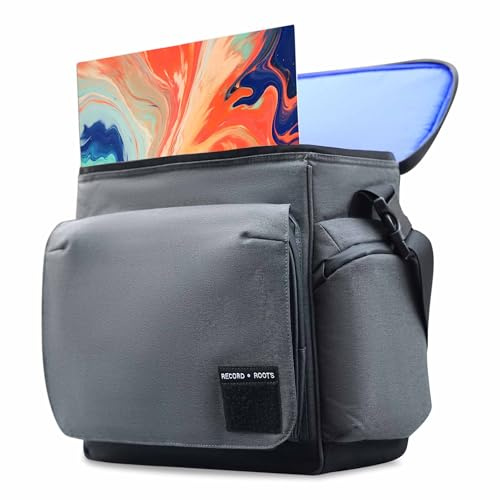Record Roots Big LP Hauler – Heavy-Duty Vinyl Record Carry Bag for 50+ LPs | Padded, Weather-Resistant, Travel-Ready DJ & Collector Bag