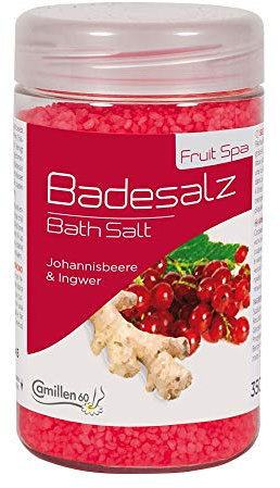 Badesalz Johannisbeere & Ingwer Camillen 60, Fussbad Badezusatz für die Füsse, mit Fruchtextrakt, 350 g