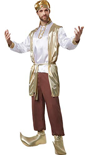 dressforfun 900527 - Herrenkostüm prächtiger Sultan, Orientalisches Gewand mit vielen goldenen Elementen (S | Nr. 302640)