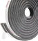 fowong Draught Excluder for Doors, Windows Brush Seal Weatherstrip 4.9m(L) x 9 mm(W) x 9mm(T) Insulation Tape Draught Excluder for Door, Air Stopper for Sliding Window- Grey