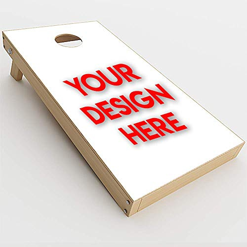 IT'S A SKIN 24x48 Inch Cornhole Board Wraps - Your Custom Design Upload - Pack of 2 Decals for Cornhole Game Boards - Bean Bag Toss Vinyl Cover Stickers - with 1 Dry Erase Marker and Scoreboard