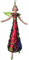 Engel groß Weihnachten Baumschmuck Figur Deko Hänger Christbaumschmuck Ornament 15 cm (rot)