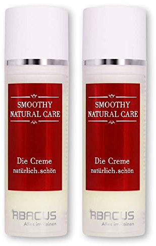 ABACUS® 2x 50 ml Smoothy Natural Care - Die Creme Handcreme Körpercreme mit Shea-Butter, Avocadoöl, Jojobaöl, Orangenöl, Arganöl (7650.2)