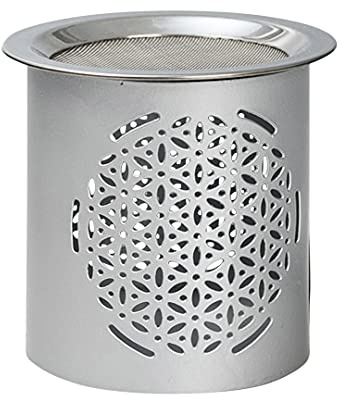 NKlaus Räucherstövchen zum Räuchern Eisen, matt, Silber, 8cm Höhe, 1 Stück | Gewicht 0,11kg