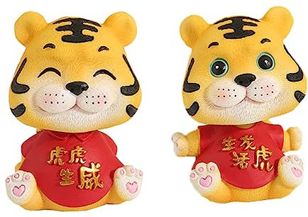 TOYANDONA Wackelköpfe 2Pcs Bobblehead Abbildung Tanzen Schütteln Kopf Spielzeug Tier Schwingen Auto Dashboard Dekoration für Home Küche Büro Decor Rück Spiegel Rückspiegel Dekorationen