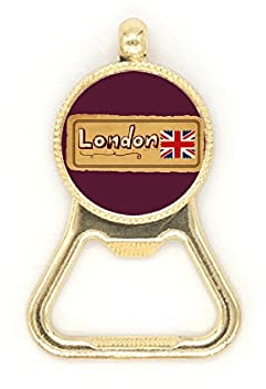 Union Jack UK London Stamp Britian Beer Bottle Cap Opener Stainless Steel Key Chain