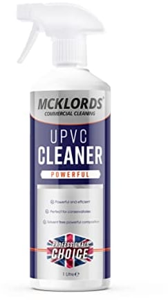 McKLords Commercial uPVC Cleaner for Hard Plastic, Doors, Gutters and Window Frames, 1 Litre Clear