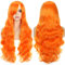 YEESHEDO Zitronen Orange Cosplay Perücke für Frauen Langes Gewelltes Haar Synthetische Perücken mit Pony für Halloween Party Kostüm Anime 32 Zoll 80 cm